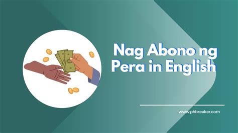 English word for abono ng pera finance
